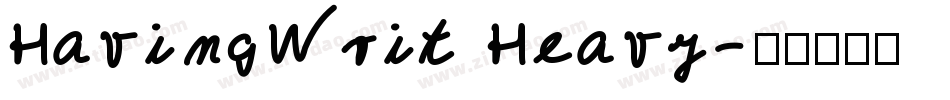 HavingWrit Heavy字体转换